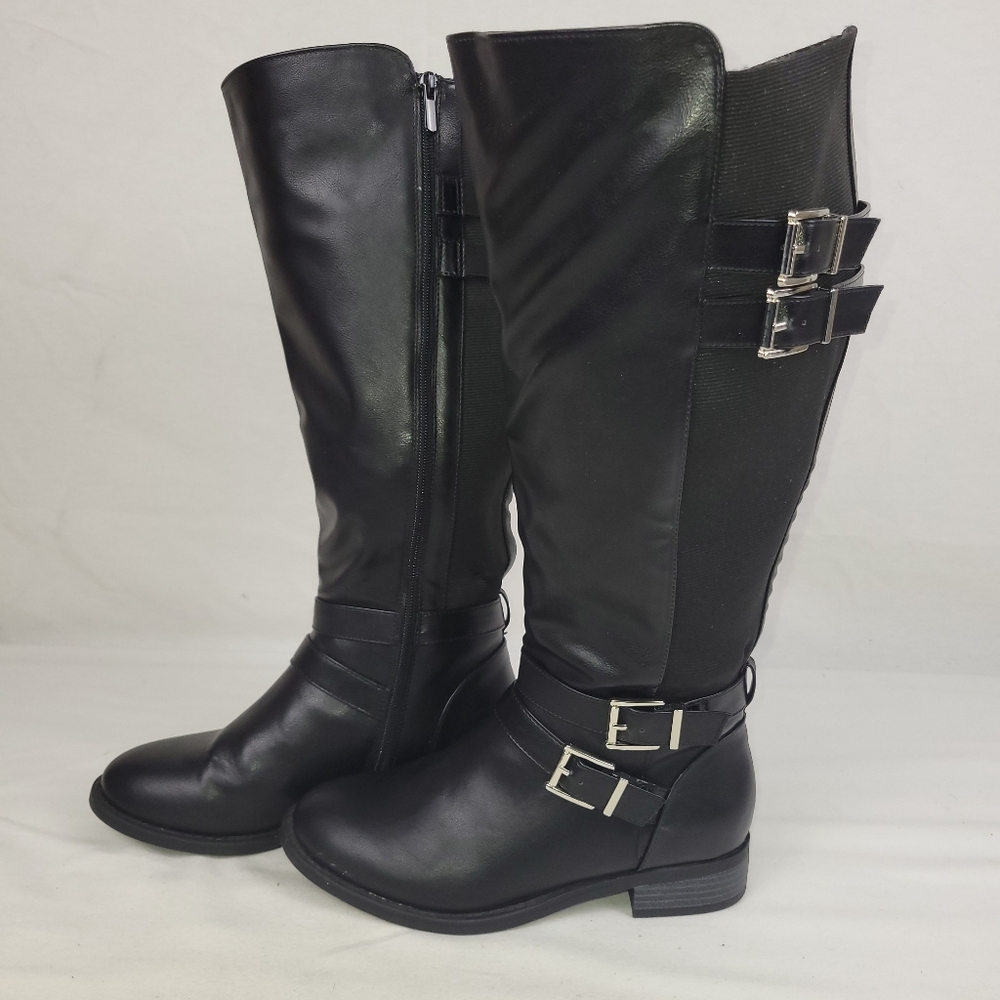 Torrid Black Boots with Buckle Straps